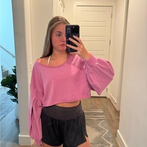 Pink Women's Cropped Top